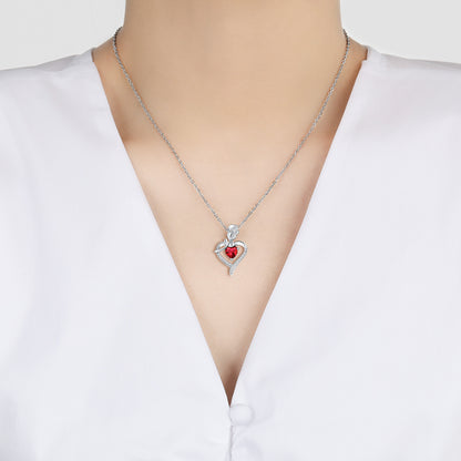 Rose Heart-shaped Necklace